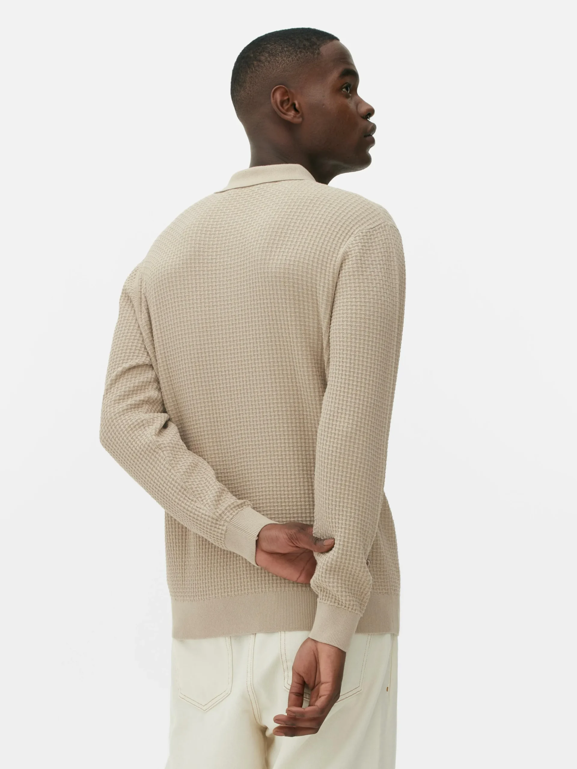 Camisola Polo Texturada