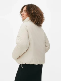 Casaco Acolchoado Gola Funil