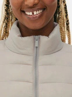 Casaco Acolchoado Gola Funil