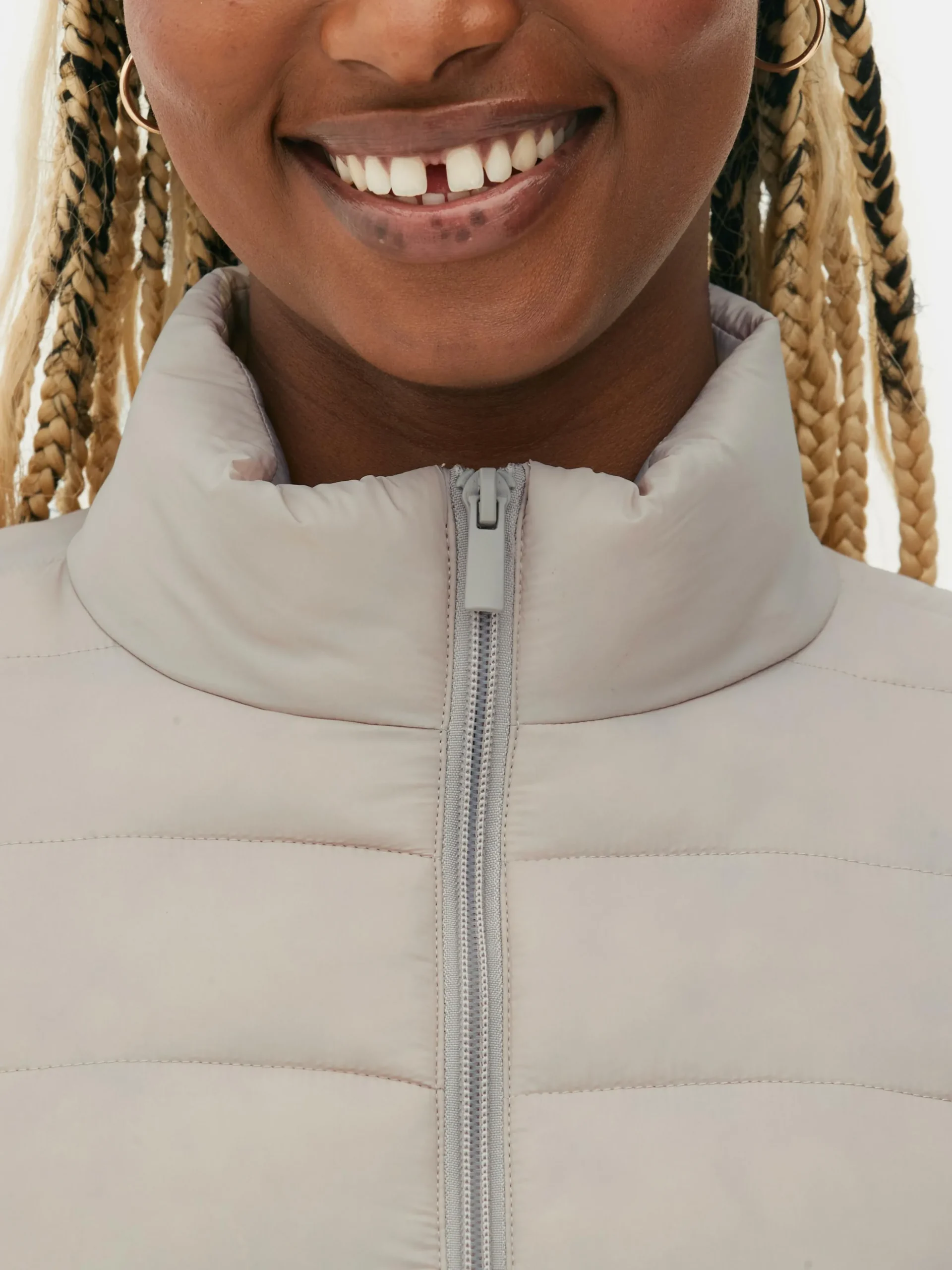 Casaco Acolchoado Gola Funil