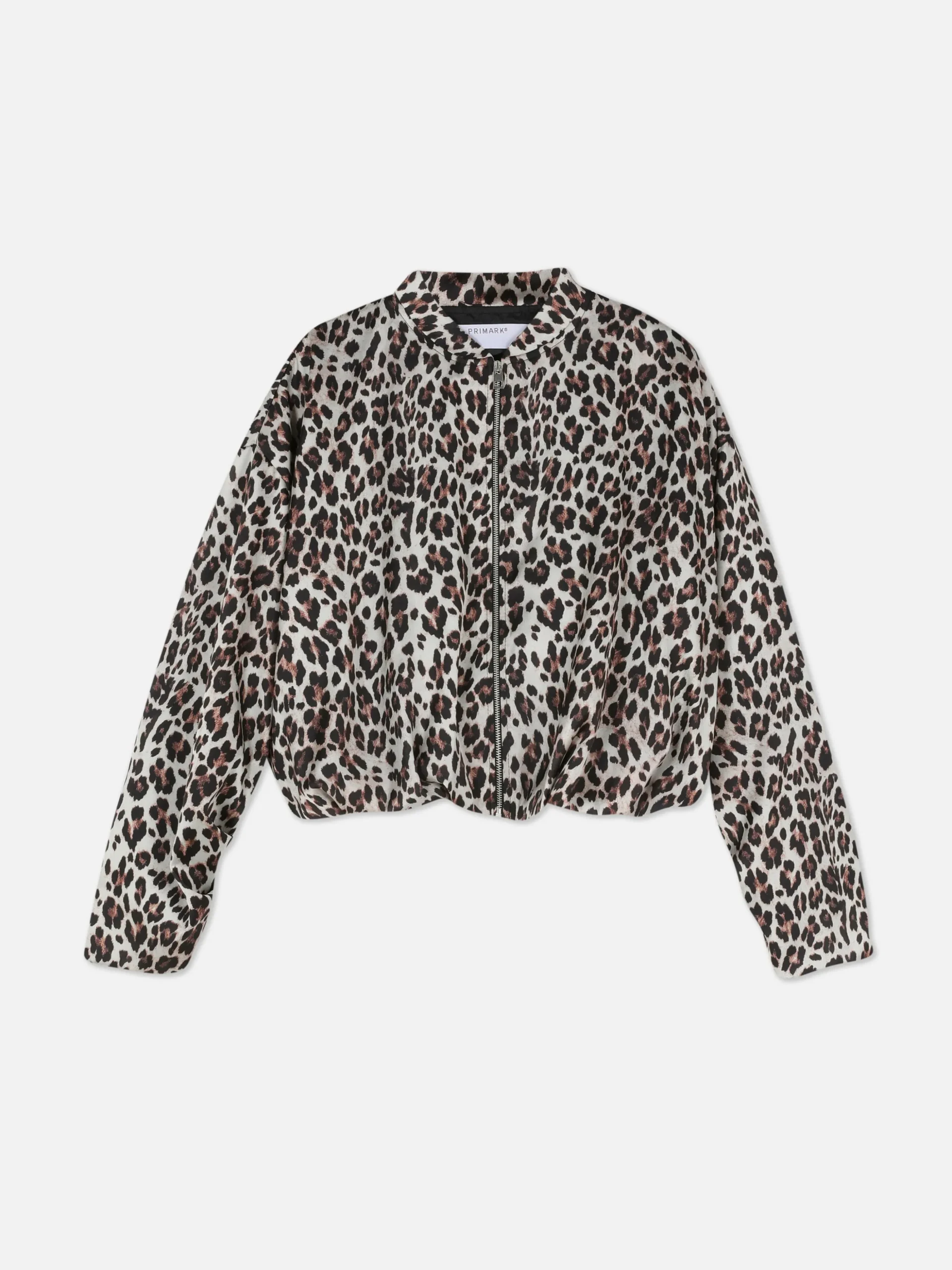 Casaco Bomber Estampado Leopardo