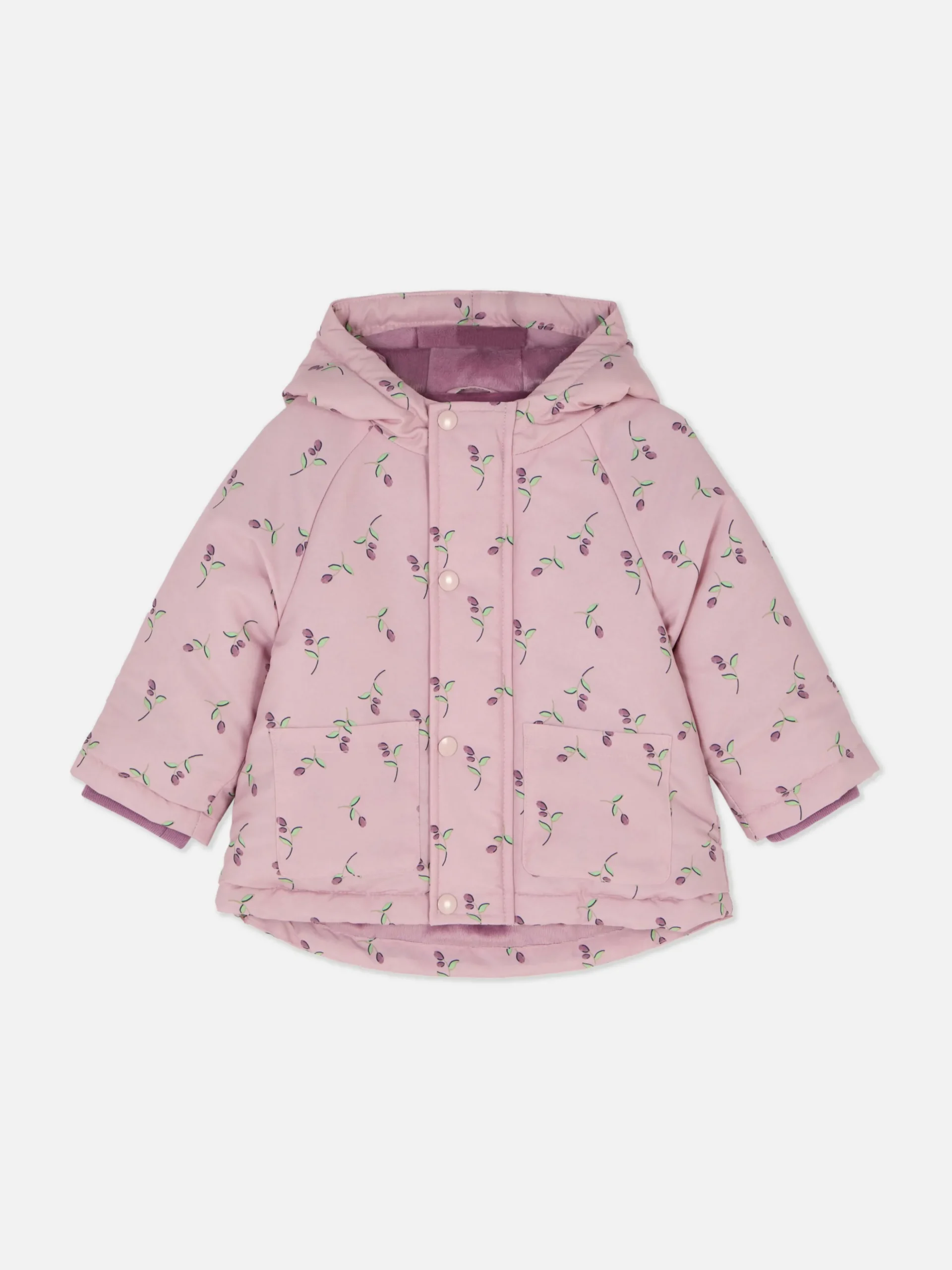 Casaco Capuz Padrão Floral