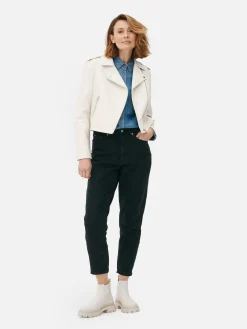 Casaco Estilo Motard Imitação Pele Essencial