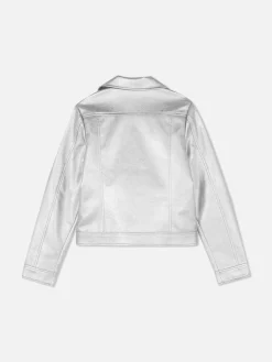 Casaco Estilo Motard Metalizado
