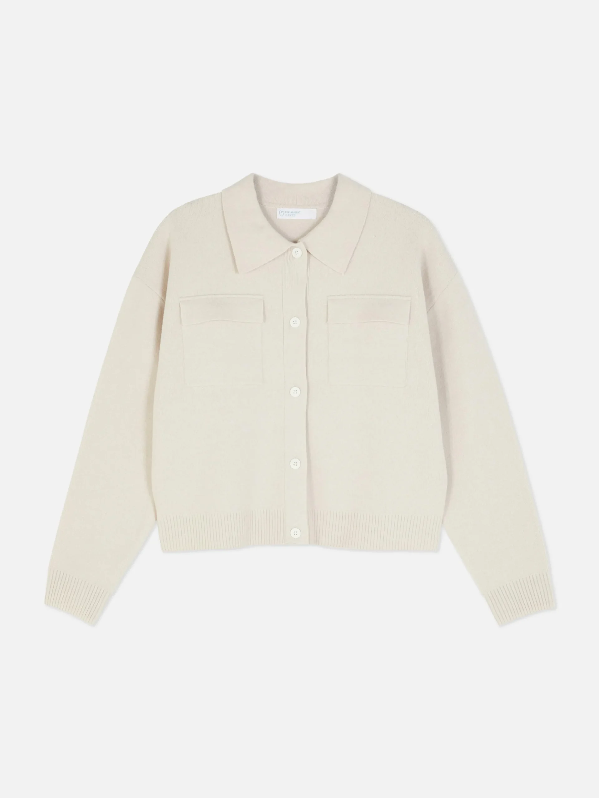 Casaco Malha Botões Colarinho