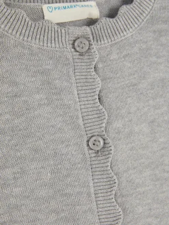 Casaco Malha Botões Recortes