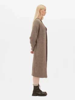 Casaco Malha Canelado Comprido