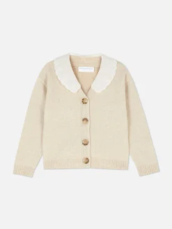 Casaco Malha Colarinho Bordado