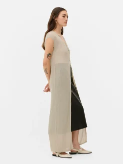 Casaco Malha Comprido S/ Mangas