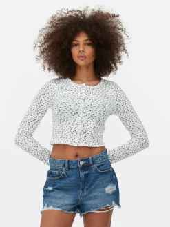 Casaco Malha Conj. Coordenadopadrão Floral Miudinho