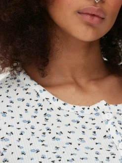 Casaco Malha Conj. Coordenadopadrão Floral Miudinho