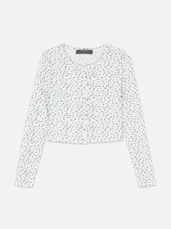 Casaco Malha Conj. Coordenadopadrão Floral Miudinho