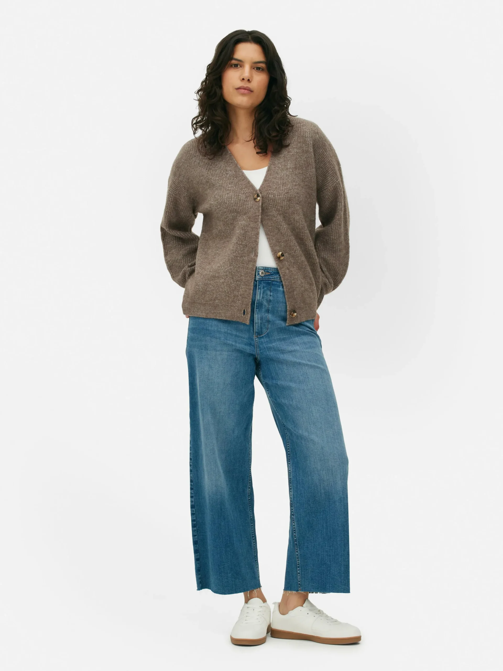 Casaco Malha Corte Folgado Decote V