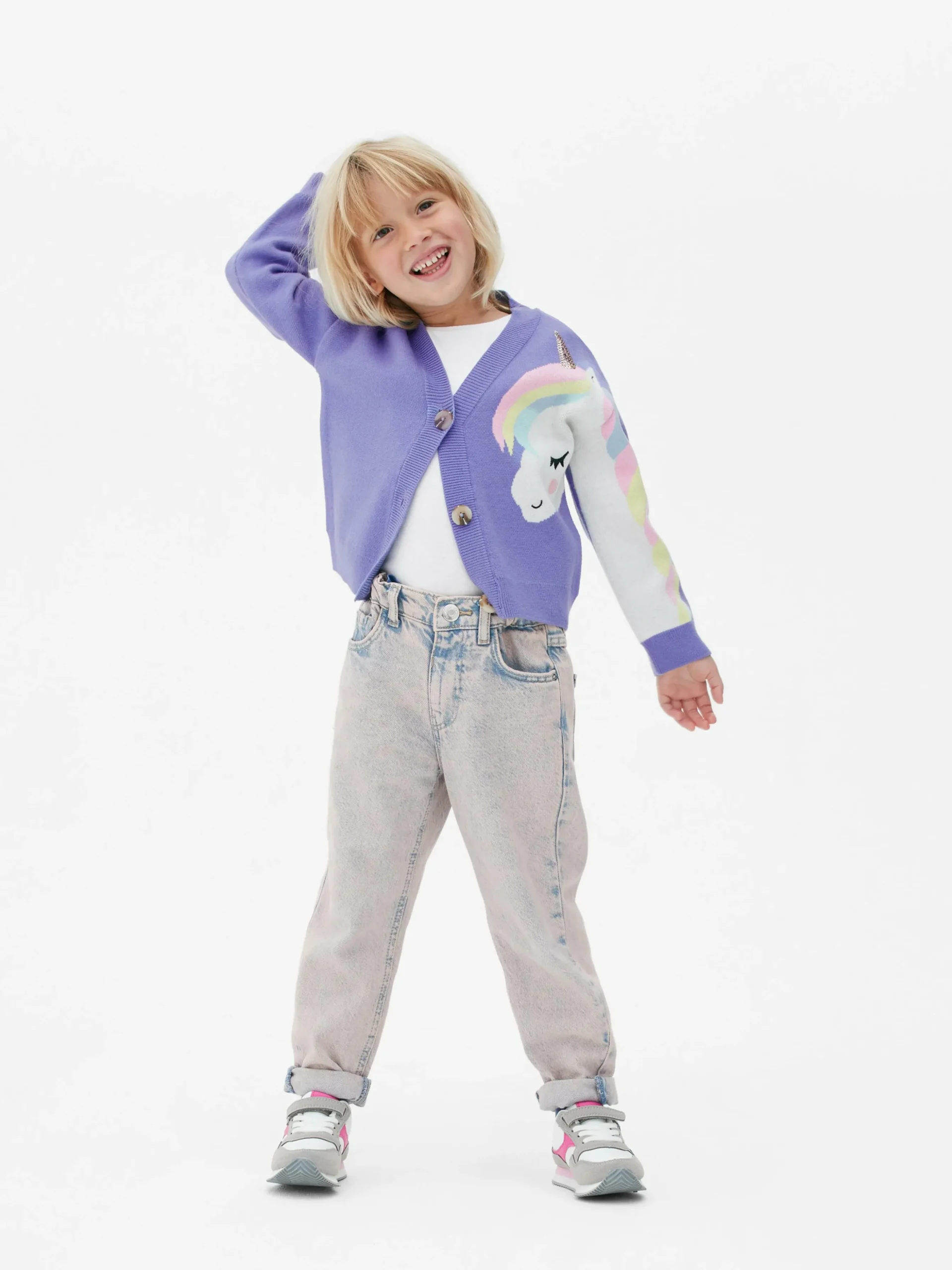 Casaco Malha Decote V Unicórnio