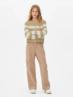 Casaco Malha Fecho Dois Sentidos Riscas