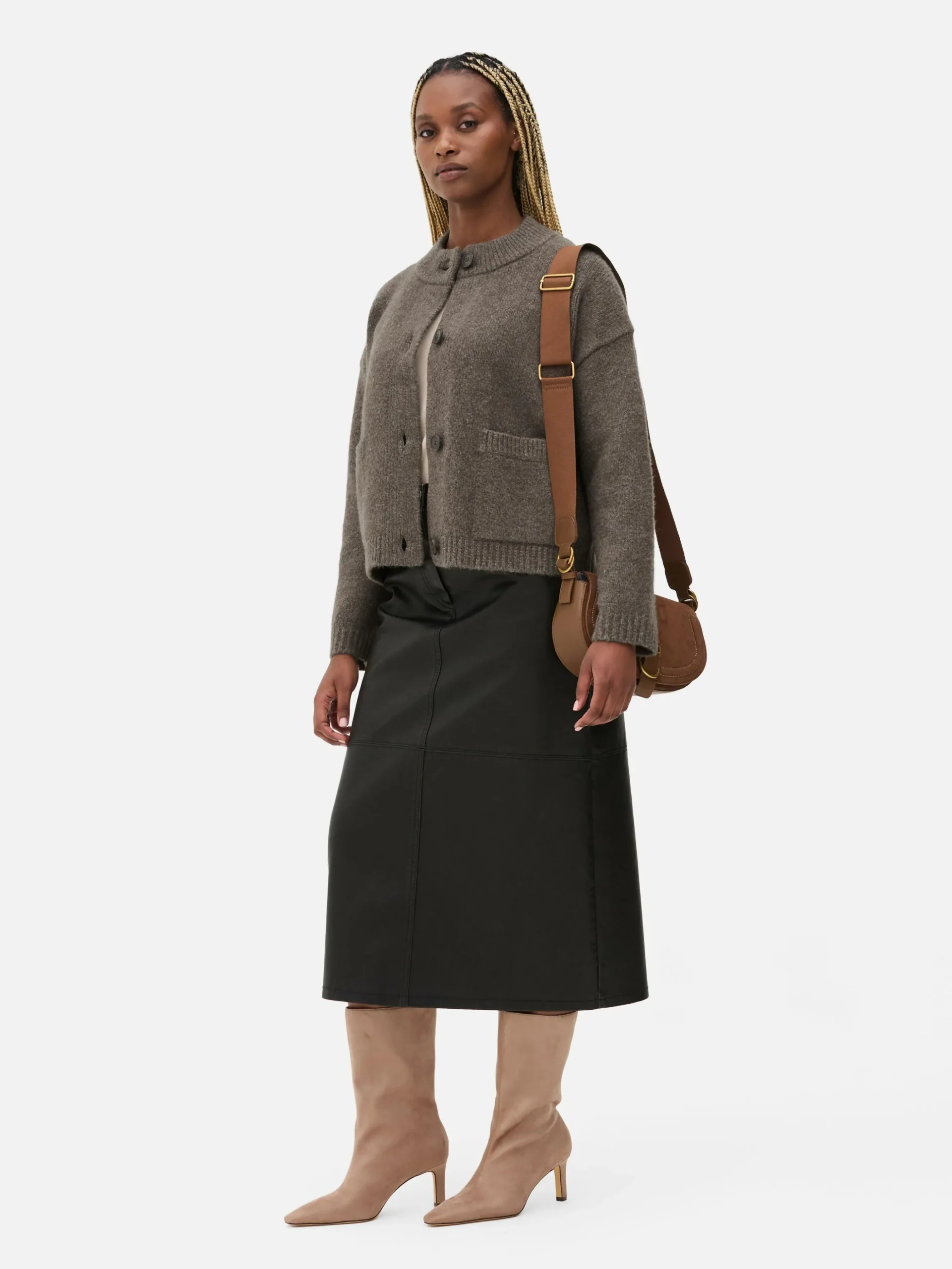 Casaco Malha Folgado Botões Frente