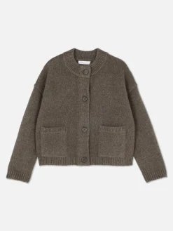 Casaco Malha Folgado Botões Frente