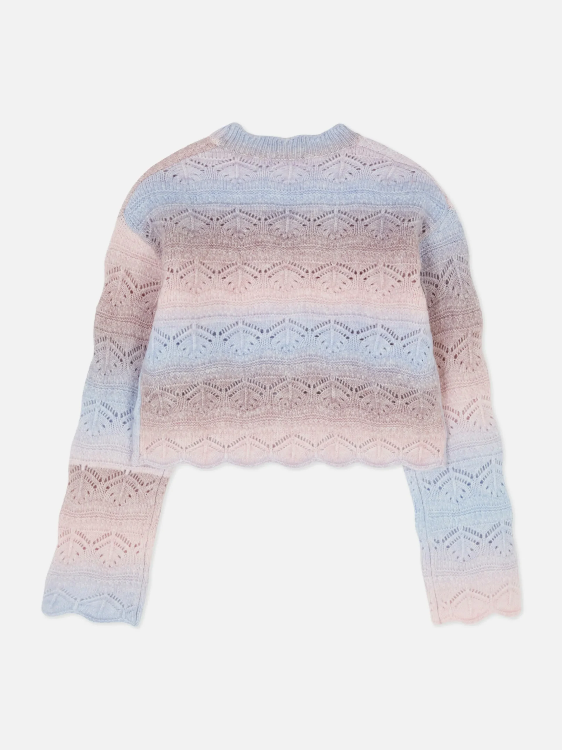 Casaco Malha Geométrica Ombré