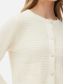 Casaco Malha Gofrada