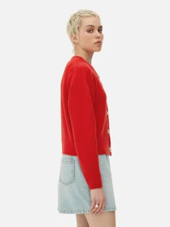 Casaco Malha Gola Redonda Botões