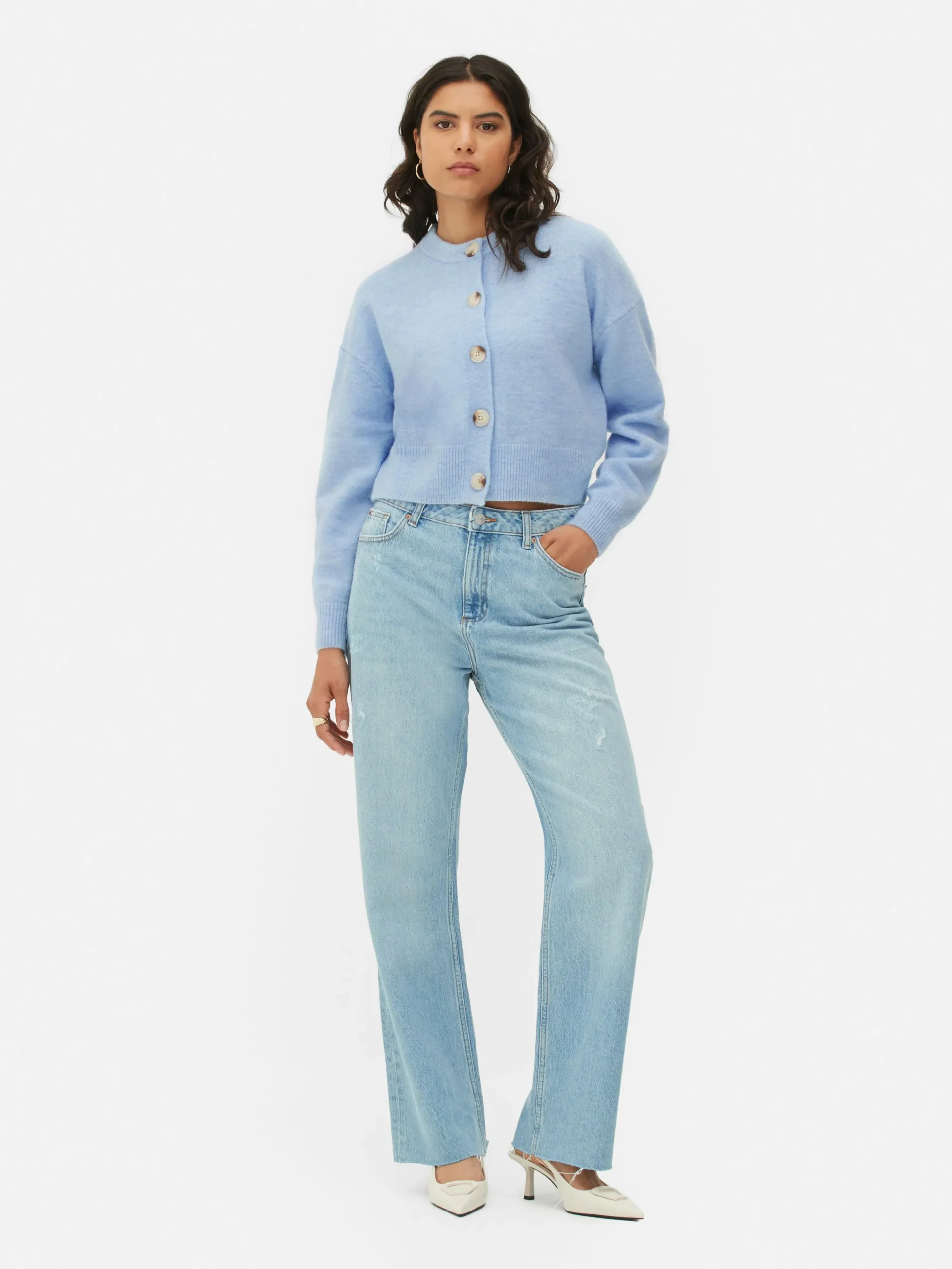 Casaco Malha Gola Redonda Botões