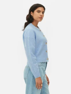 Casaco Malha Gola Redonda Botões