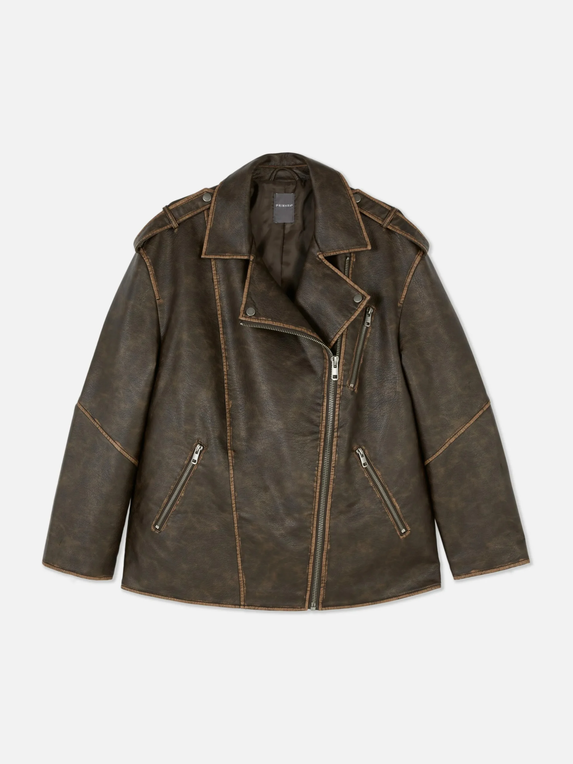 Casaco Motard Desgastado Grande