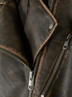 Casaco Motard Desgastado Grande