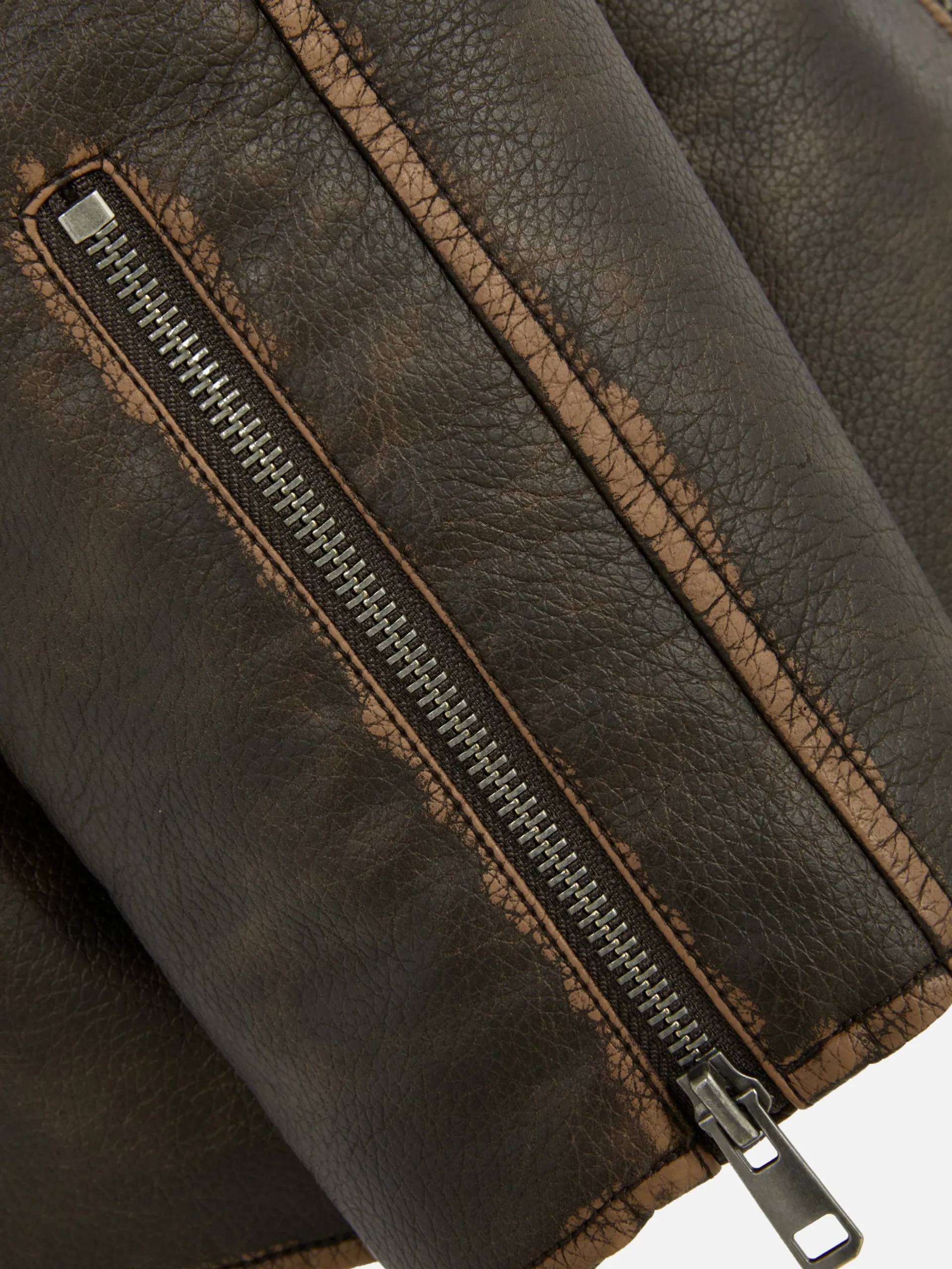 Casaco Motard Desgastado Grande