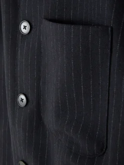 Casaco Riscas Finas Botões Kem