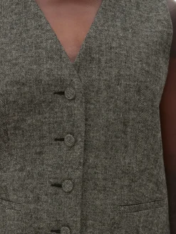 Colete Traçado Padrão Espinha Rita Ora