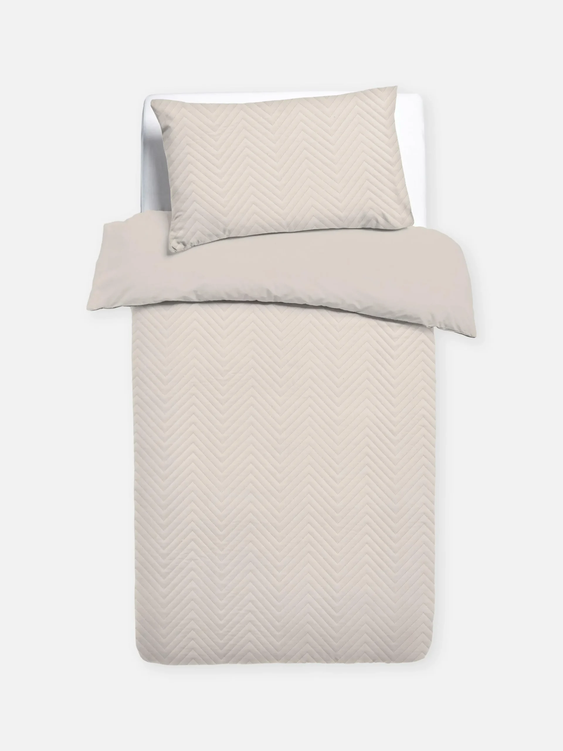 Conj. Capa Edredão Solteiro Padrão Chevron Pinsonic