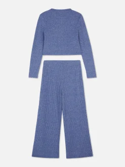 Conj. Coord. Top Manga Comprida Canelado/leggings