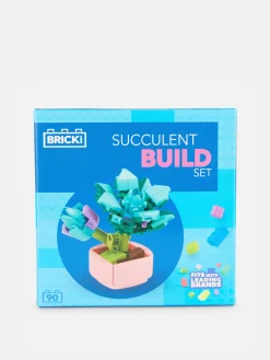 Conjunto Blocos Construção Planta Suculenta
