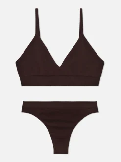 Conjunto Bralette Triângulo/tanga S/ Costuras