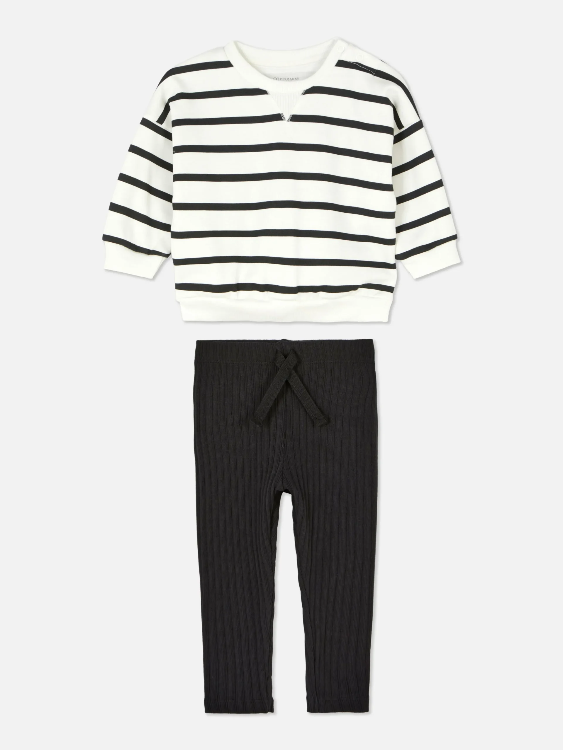 Conjunto Camisola Riscas/leggings Caneladas