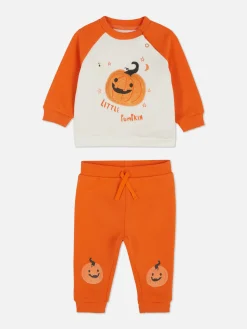 Conjunto Camisola/calças Treino Halloween Abóbora