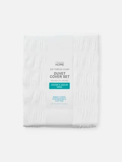 Conjunto Capa De Edredão Tamanho King Seersucker