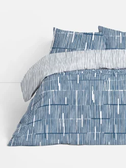 Conjunto Capa Edredão Casal Reversível Riscas