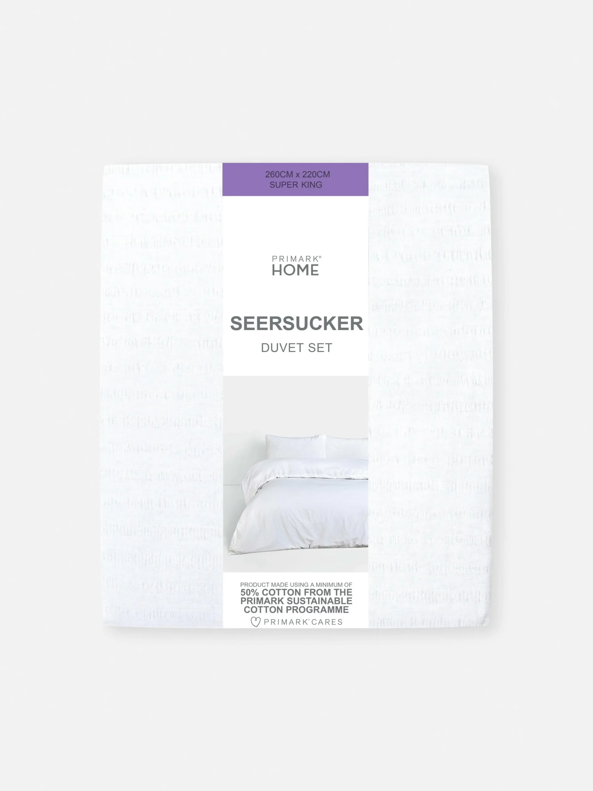 Conjunto Capa Edredão Tamanho Super King Seersucker