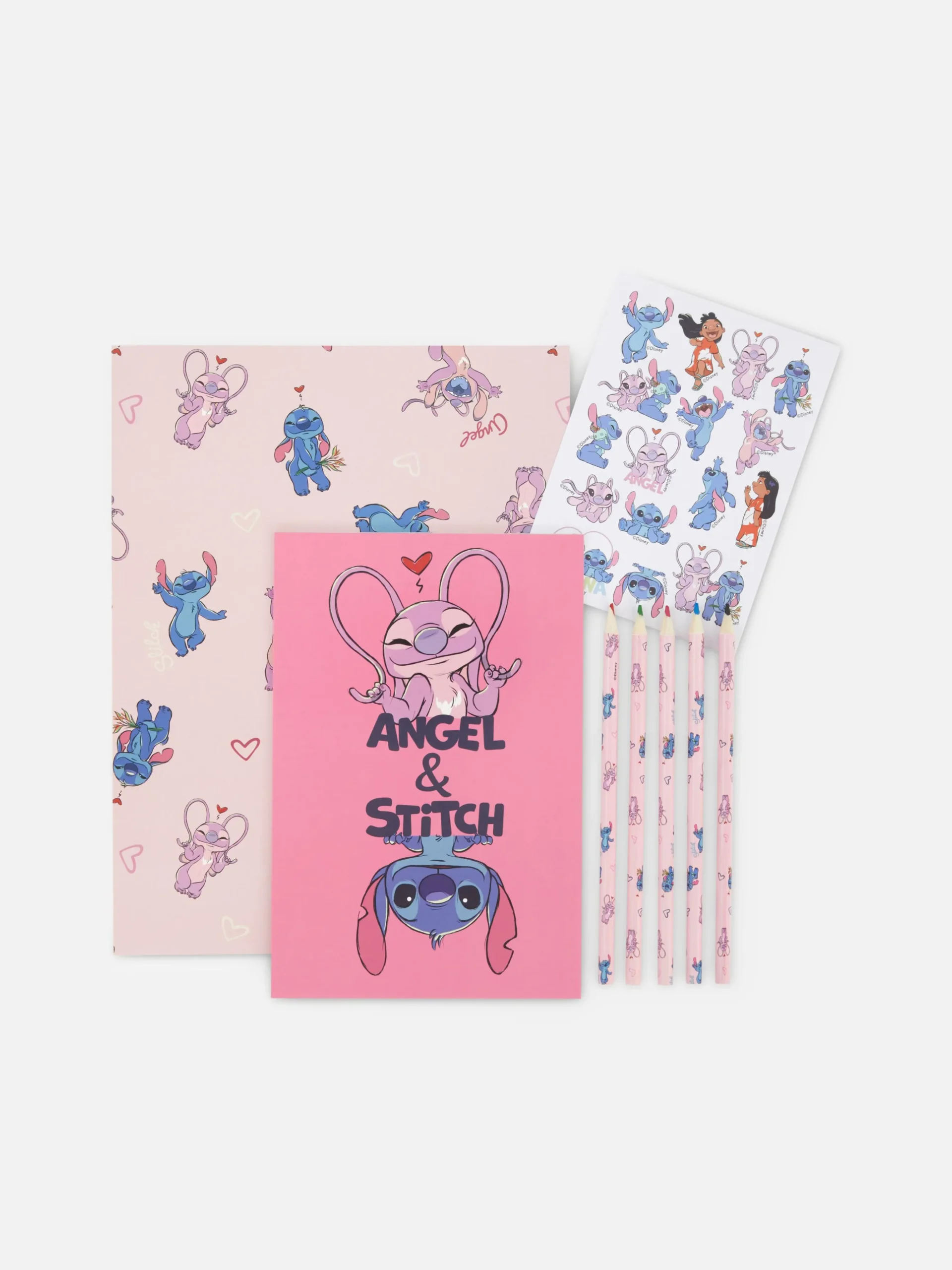 Conjunto Colorir Disney Stitch And Angel