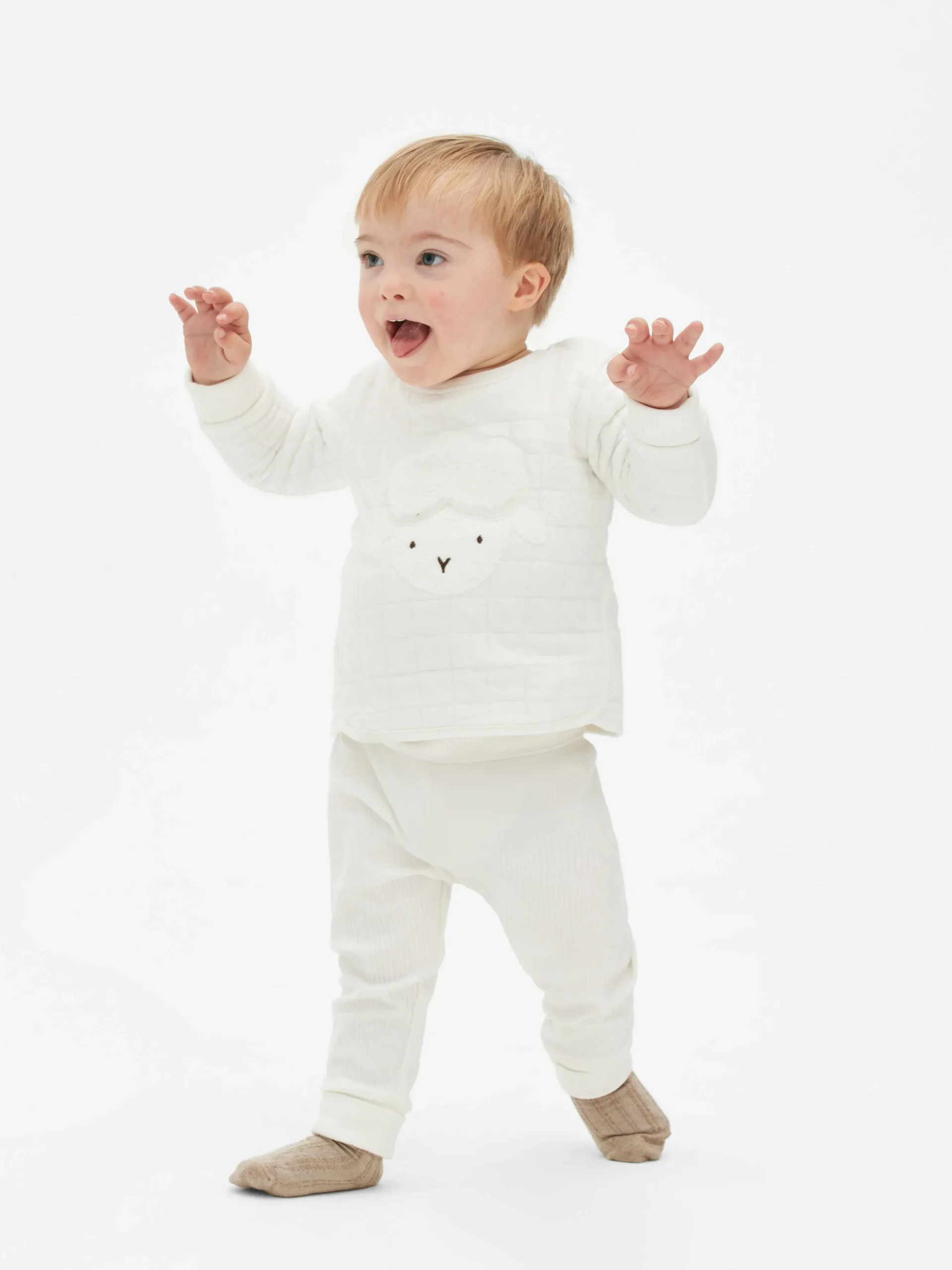 Conjunto Coordenado Camisola/leggings Efeito Cordeiro