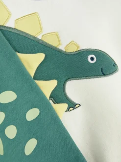 Conjunto Coordenado Camisola Capuz/calças Treino Dinossauro