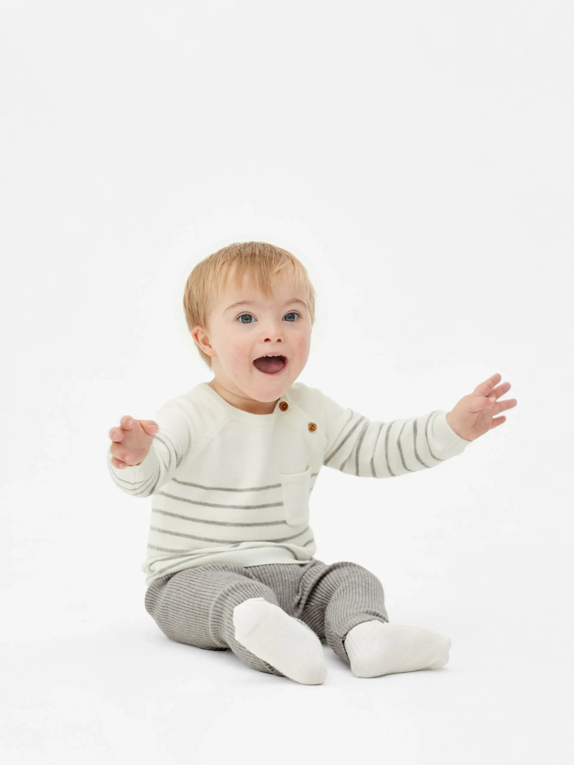 Conjunto Coordenado Camisola E Leggings Riscas