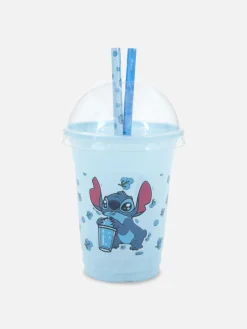 Conjunto Copo Artigos Papelaria Disney Stitch