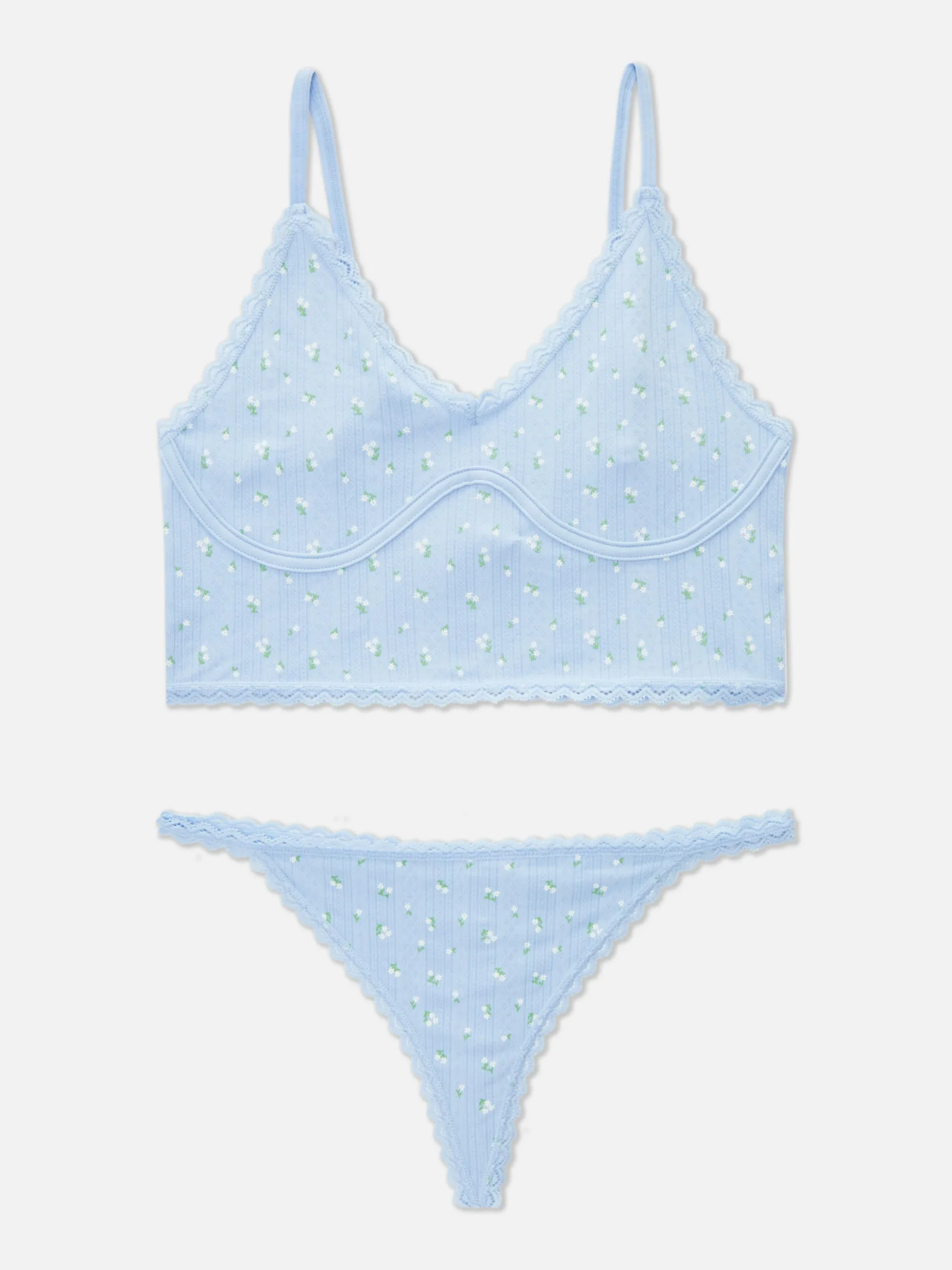 Conjunto De Lingerie Comprido Malha Geométrica Não Almofadado