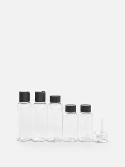 Conjunto Frascos E Etiquetas De Viagem