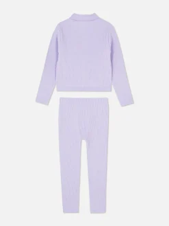 Conjunto Top Canelado S/ Costuras/leggings