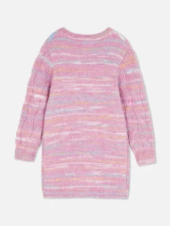 Conjunto Vestido Camisola Malha Entrançada/collants