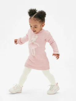 Conjunto Vestido-camisola/collants Malha Coelhinho